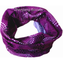 Customized Logo Printed Purple Paisley Seamless Magic Promotional Tube Bandana